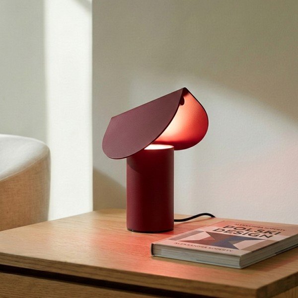 Bordo alumīnija LED galda lampa (augstums 15 cm) BISCUIT – Thoro-image-1