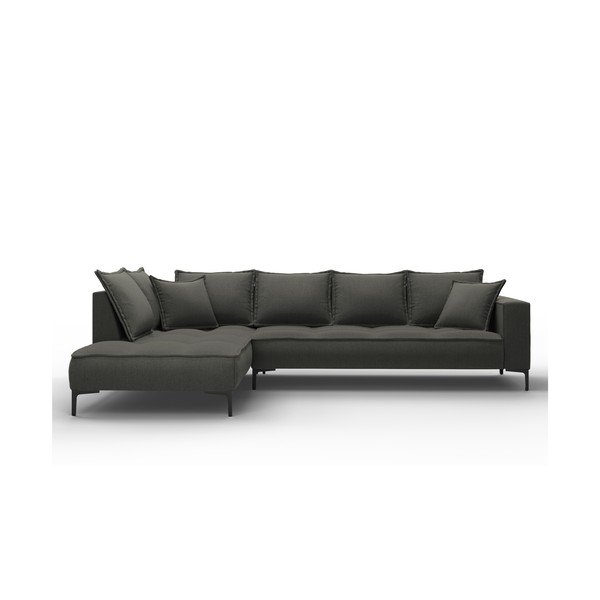 Tumši pelēks stūra dīvāns Interieurs 86 Zelda, kreisais stūris-image-2