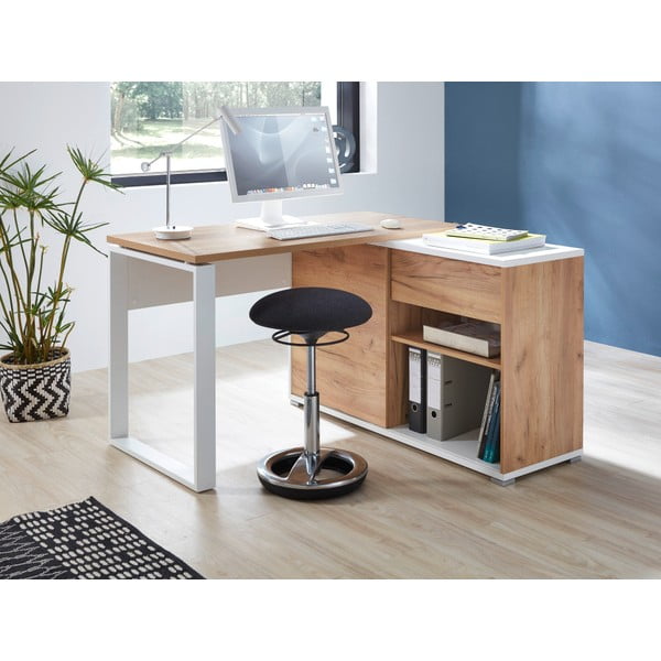 Darba galds ar ozolkoka imitāciju 120x117 cm Lioni – Germania-image-2