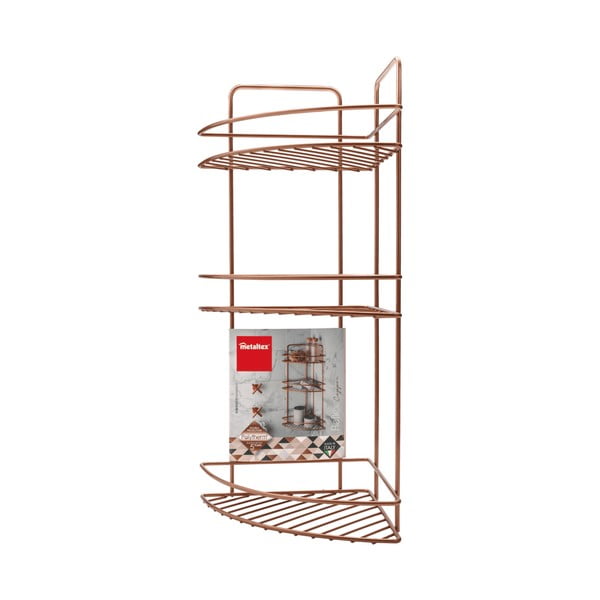 Vannas istabas stūra plaukts ar trim stāviem Metaltex Copper-image-3