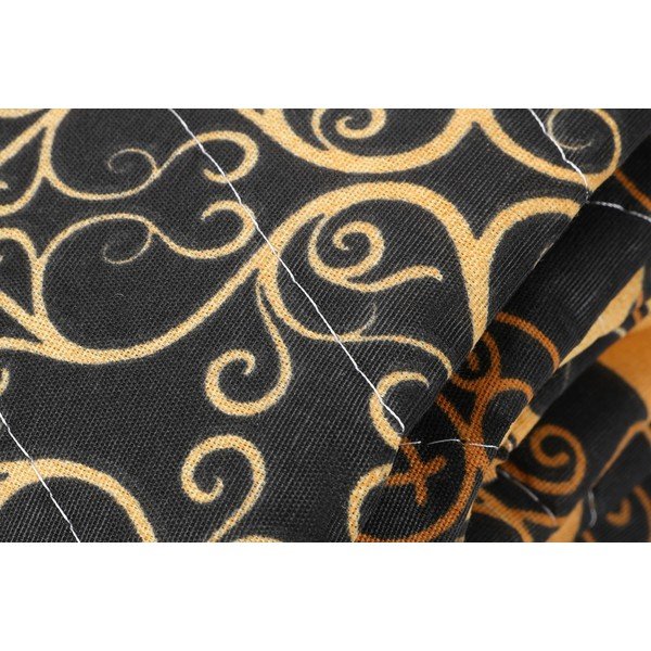 Stepēts gultas pārklājs un 2 spilvendrānu komplekts Eponj Home Şehri-Ala Gold, 200 x 220 cm-image-1