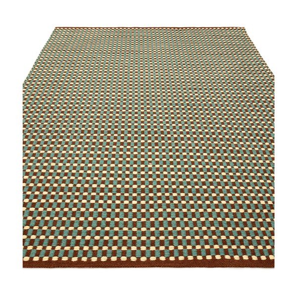Zilganzaļš ar rokām darināts paklājs no vilnas maisījuma 160x230 cm Ember – MADE-image-4