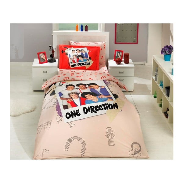 Bērnu gultasveļa ar palagu One Direction, 100 x 150 cm