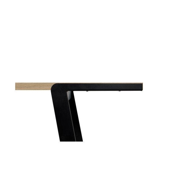 Ēdamgalds ar ozolkoka virsmu un melnām kājām TemaHome Drift, 180 x 90 cm-image-3