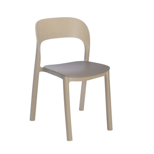 4 krēslu komplekts smilšu krāsā ar brūnu sēdekli Resol Ona