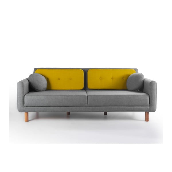 Dīvāns Bubi Grey/Mustard