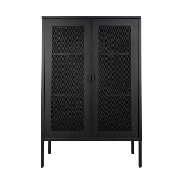 Melna metāla vitrīna 80x120 cm Melbourne – House Nordic-image-1