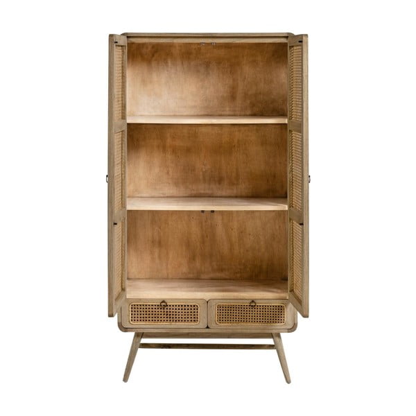 Dabīga toņa ciedra masīvkoka drēbju skapis 90x175 cm Nalu – Kave Home-image-3