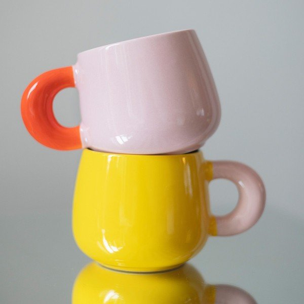 Dzeltena krūze no sintētiskā kaula porcelāna 470 ml Coco – ONA-image-3