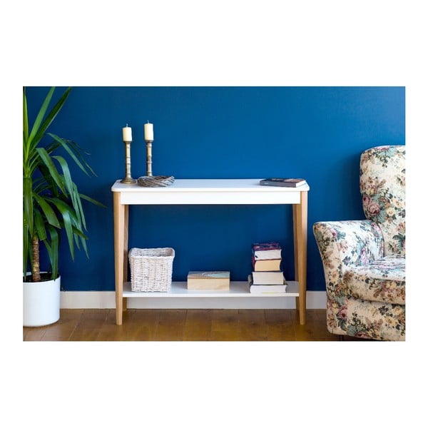 Balts konsoles galds Ragaba Ashme, platums 105 cm-image-1