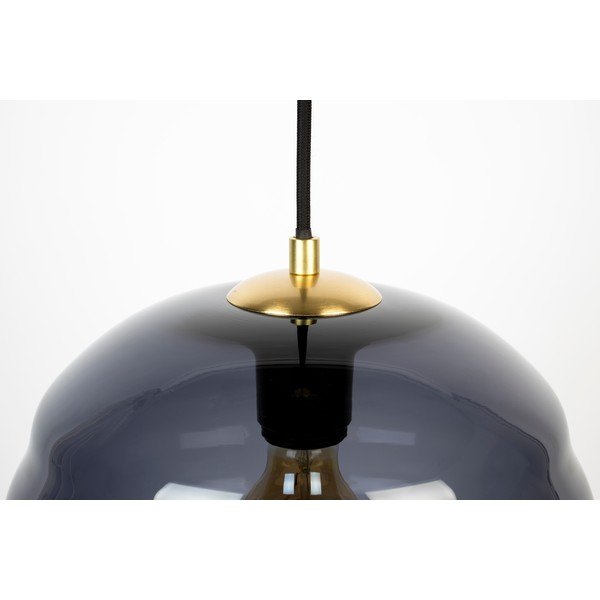 Pelēka piekaramā lampa ar stikla abažūru 25x25 cm Lauren – White Label-image-2