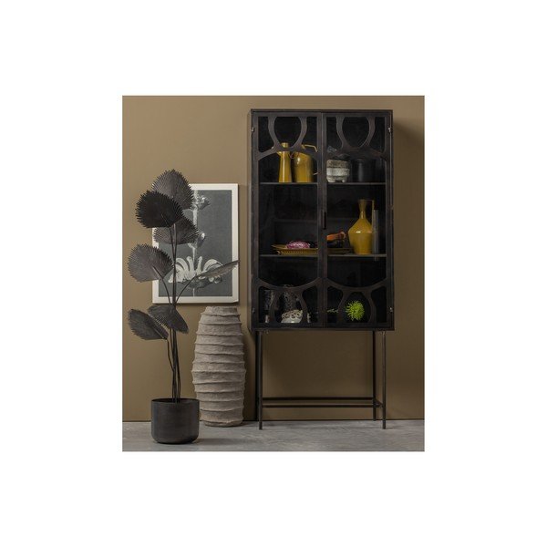 Antracīta pelēka metāla vitrīna 81x181 cm Gracious – BePureHome-image-1