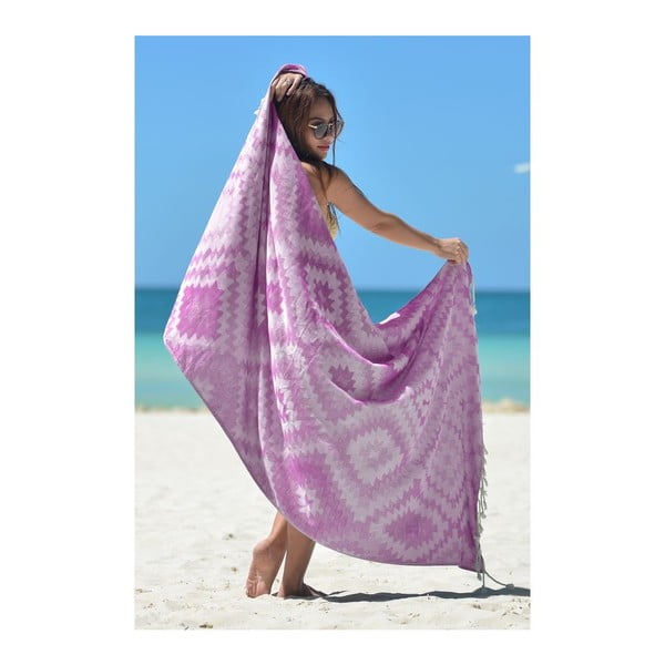 Hammam vannas dvielis Vive Purple, 95x180 cm-image-3