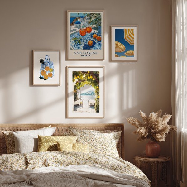 Drukāta glezna ar rāmi 50x70 cm Santorini – Styler-image-2