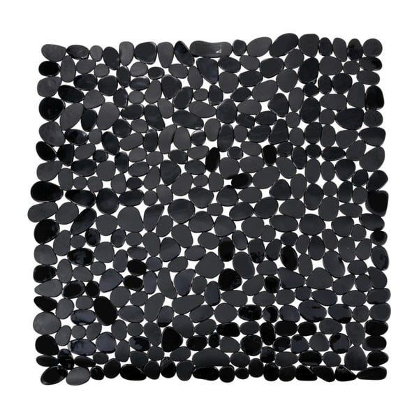 Melns neslīdošs vannas istabas paklājs Wenko Paradise, 54 x 54 cm
