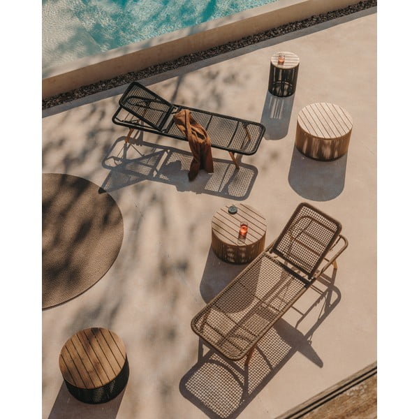 Apaļš dārza kafijas galdiņš ar akācijas koka galda virsmu ø 70 cm Dandara – Kave Home-image-2