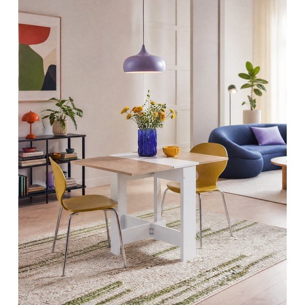 Izvelkams ēdamgalds ar ozolkoka imitācijas galda virsmu 76x28 cm Papillon – TemaHome-image-3