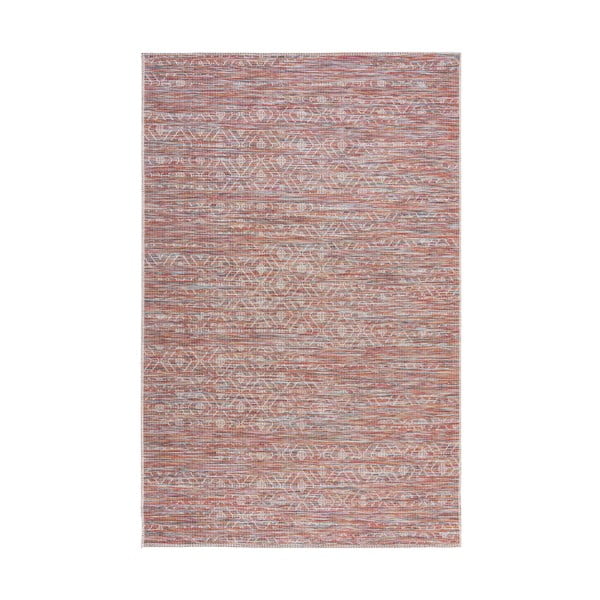 Sarkans un bēšs āra paklājs Flair Rugs Sunset, 120 x 170 cm