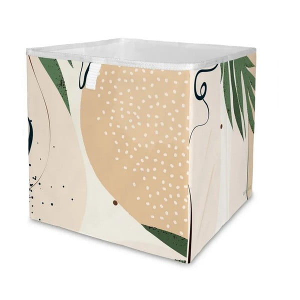 Bēšs mikrošķiedras uzglabāšanas kaste Butter Kings Abstract Dark, 32 l