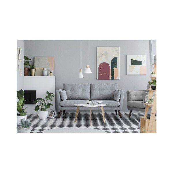 Gaiši pelēks trīsvietīgs dīvāns Mazzini Sofas Elena-image-1