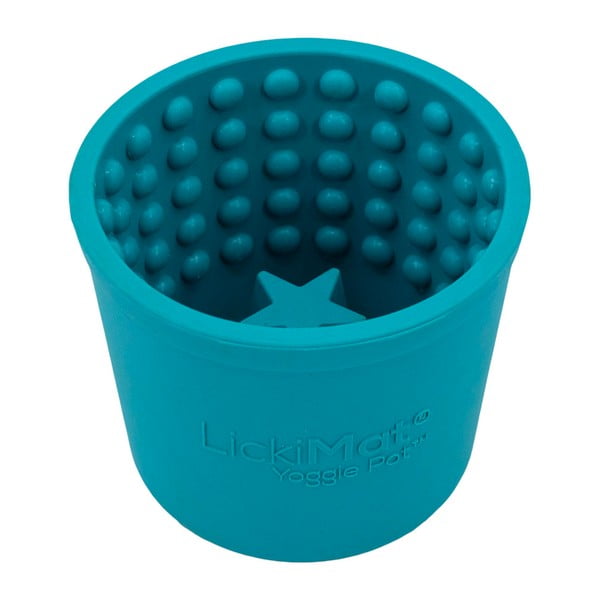 Laizīšanas bļoda Yoggie Pot Turquoise – LickiMat