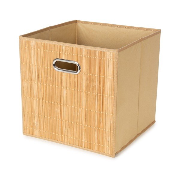Bambusa uzglabāšanas grozs plauktam 31x31x31 cm Anji – Compactor
