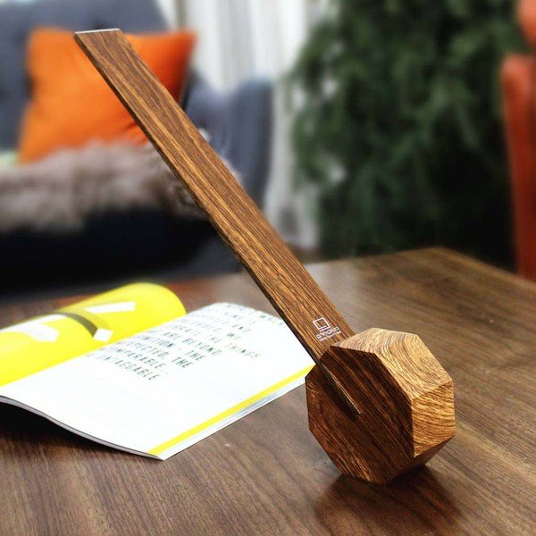 Gaiši brūna LED galda lampa (augstums 38 cm) Octagon One – Gingko-image-3