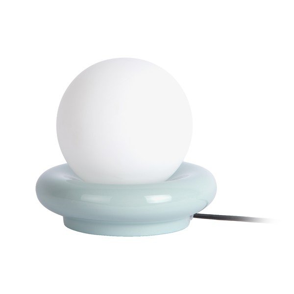 Gaiši zila keramikas galda lampa (augstums 19 cm) Catania Ring – Leitmotiv