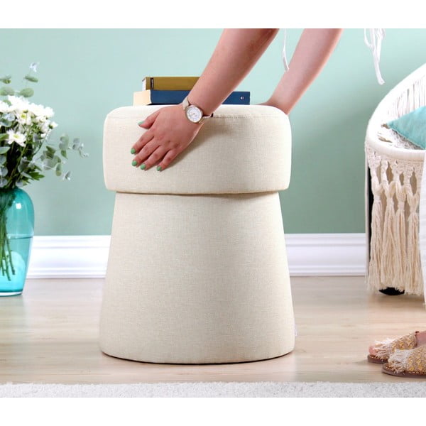 Krēmkrāsas pufs Beans – Artie-image-3