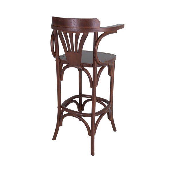 Brūns gobas masīvkoka bāra krēsls (sēdekļa augstums 77 cm) Montmartre – Antic Line-image-1