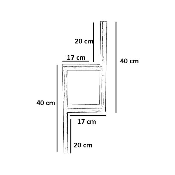 Dabīga toņa daudzlīmeņu egles masīvkoka sienas plaukts 17 cm Linn – Kalune Design-image-4