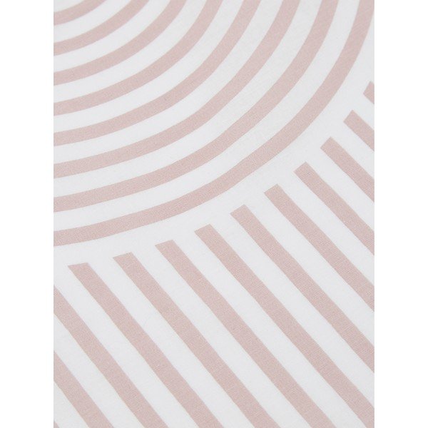 Rozā un baltā kokvilnas gultas veļa Westwing Collection Arcs, 155 x 220 cm-image-3