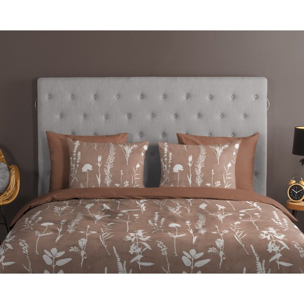 Brūna vienguļamā kokvilnas gultas veļa 140x220 cm Rav – Good Morning-image-2