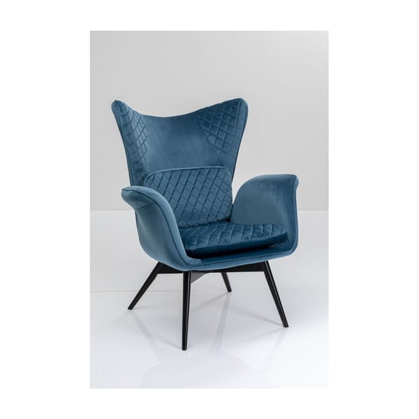 Zils samta krēsls Kare Design Tudor
