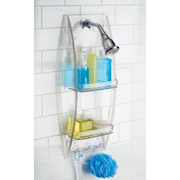 Caurspīdīgs vannas istabas turētājs iDesign, 23 x 73 cm-image-1