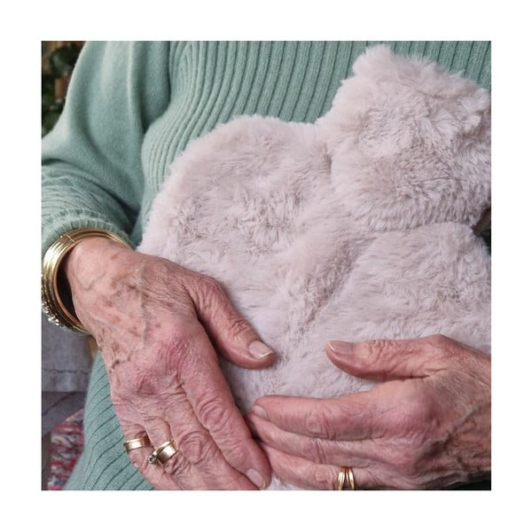 Gaiši pelēks mikroplīša termofors 1 l – Hugo Frosch-image-1