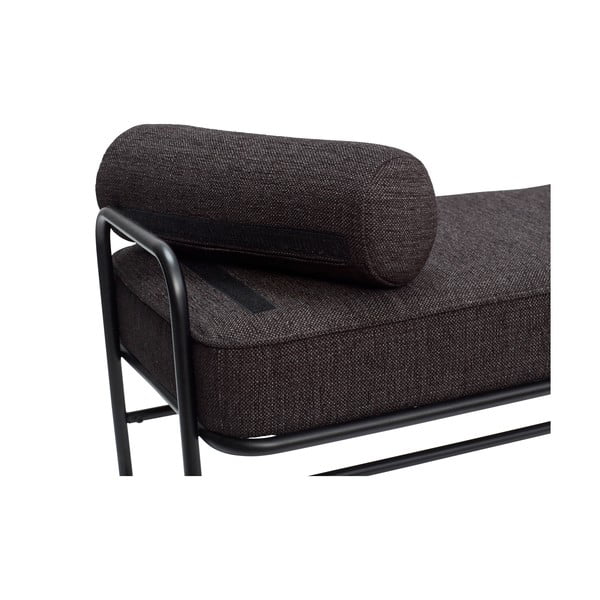 Brūns zvilnis ar spilvenu Hübsch Pipe-image-2