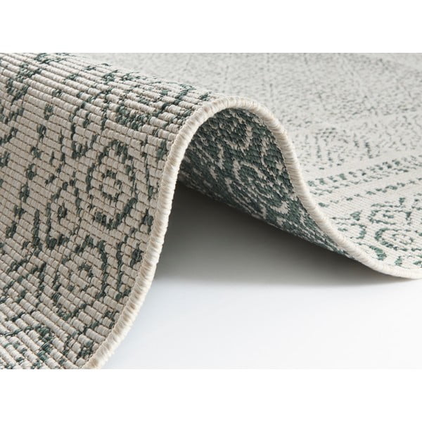 Zaļi balts āra paklājs Ragami Berlin, 80 x 250 cm-image-2
