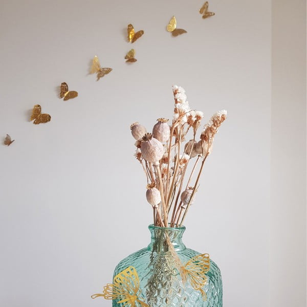 36 pašlīmējošo sienas tauriņu komplekts zelta krāsā Ambiance Butterflies Gold-image-4