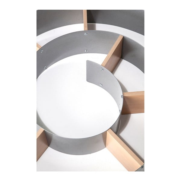 Pelēks sienas grāmatu plaukts Kare Design Snail-image-4