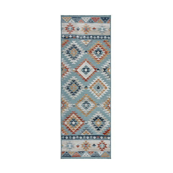 Zils āra celiņa paklājs 80x230 cm Avery Blue – Flair Rugs