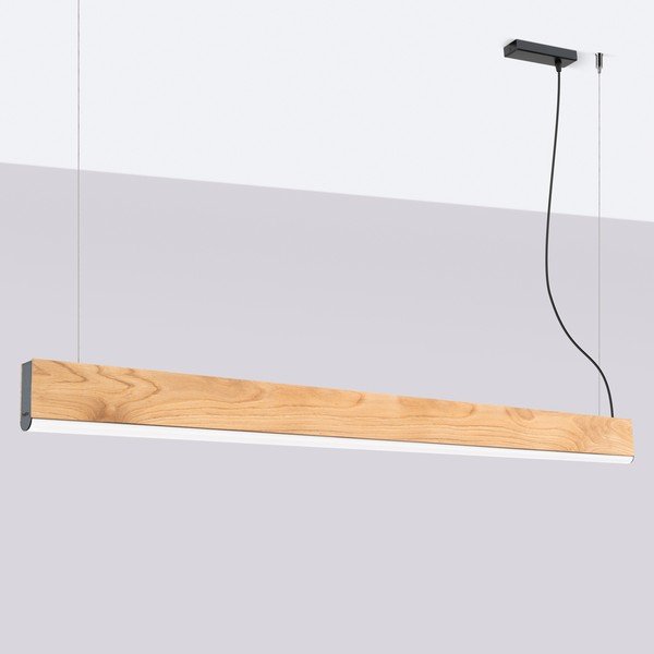 Dabīga toņa masīvkoka LED piekaramā lampa LYKKE – Thoro-image-3
