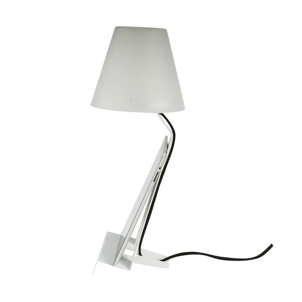 Galda lampa ar planšetdatora statīvu, balta-image-1