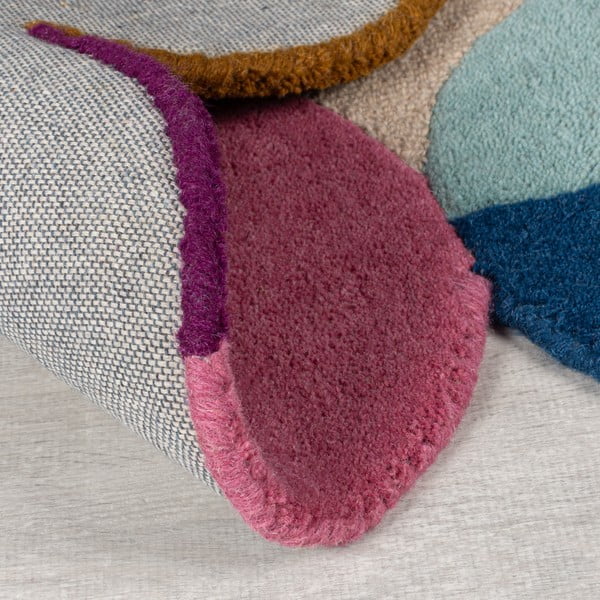 Bēšs ar rokām darināts vilnas paklājs 120x170 cm Mia Textured Scallop – Flair Rugs-image-4