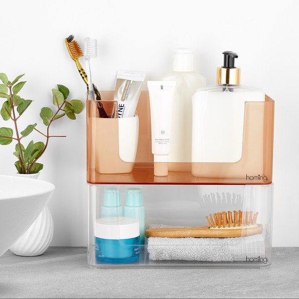 Plastmasas vannas istabas organizatori kosmētikai (2 gab.) – Mioli Decor-image-1