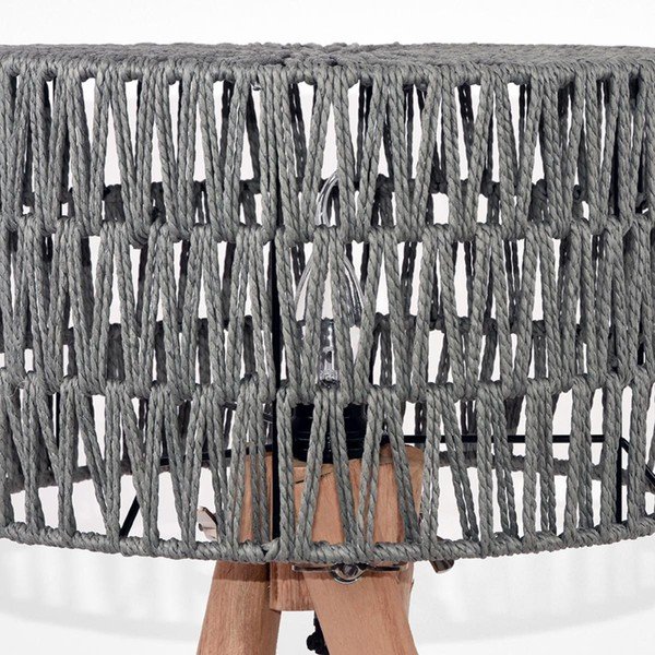 Pelēka mango koka galda lampa LABEL51 Stripe-image-2
