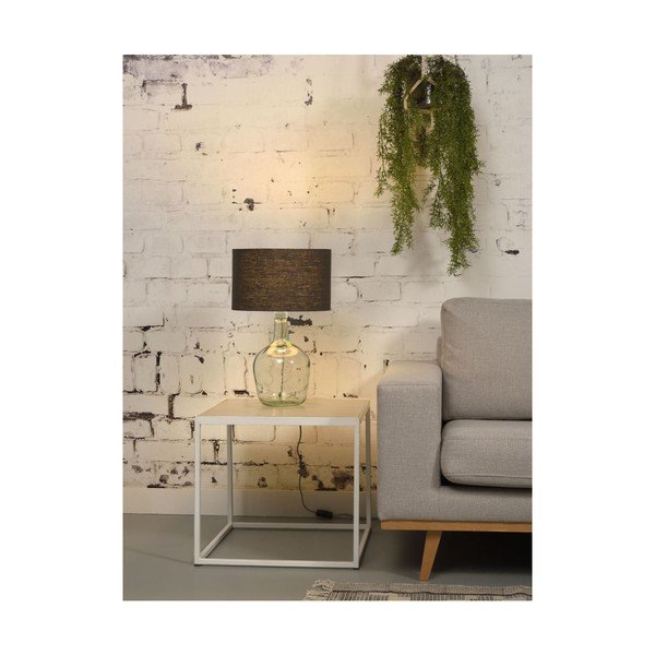 Galda lampa ar tumši zilu abažūru un pārstrādāta stikla struktūru Good&Mojo Murano, ⌀ 30 cm-image-1