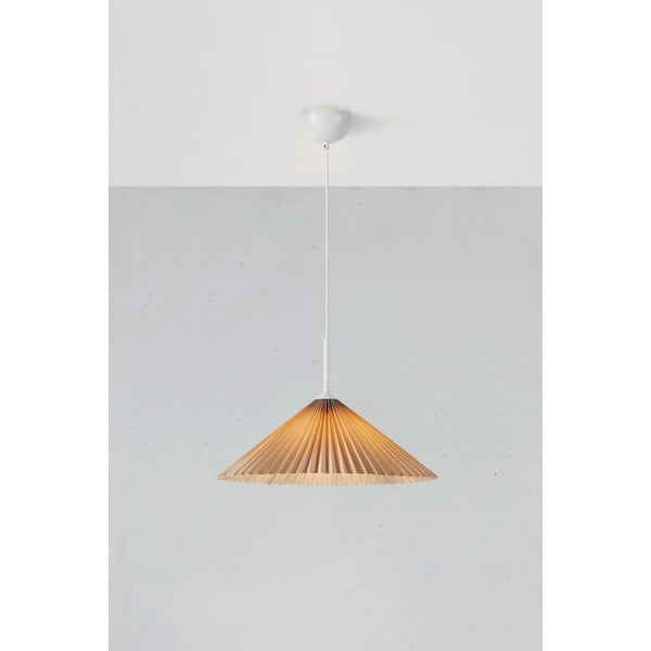Bēša piekaramā lampa ø 50 cm Plisado – Markslöjd-image-1