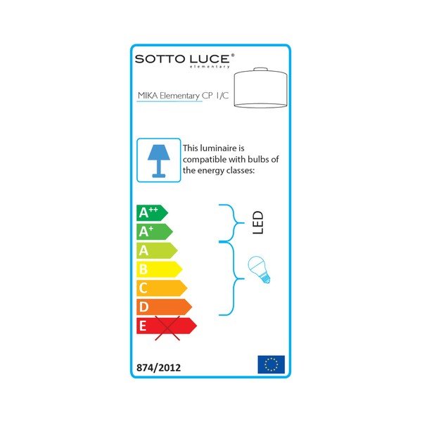 Balta griestu lampa ar zelta detaļām Sotto Luce MIKA Elementary XS PLUS CP-image-3