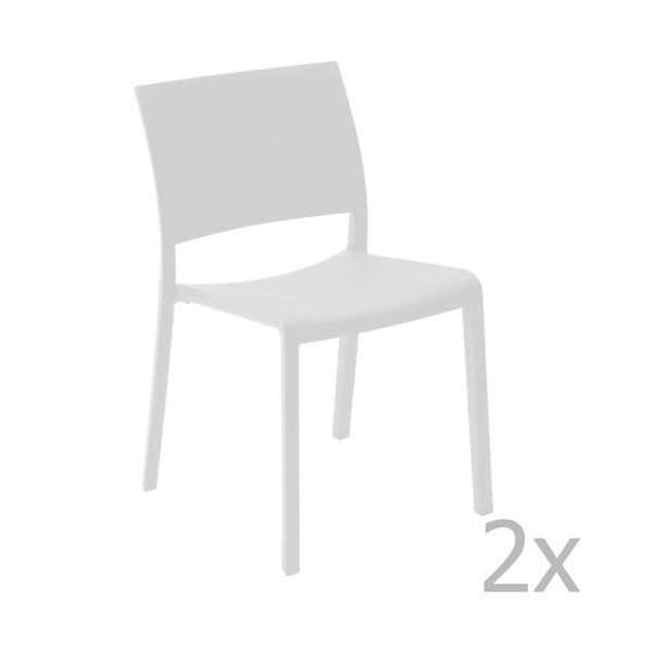 2 baltu dārza pusdienu krēslu komplekts Resol Fiona